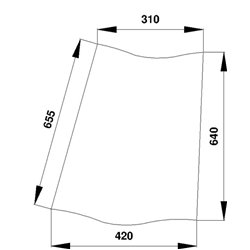 3233041R1 Szyba Case narożna tylna Kramp 3660980024549