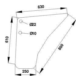134703118 Szyba Case drzwi dolna Kramp 3660980032827