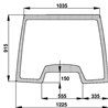 134671097 Szyba Case przednia górna, stała, Kramp 3660980023993