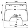134671090 Szyba Case przednia górna, regulowana, Kramp 3660980024006