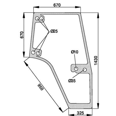 134621091 Szyba Case drzwi Kramp 3660980024105