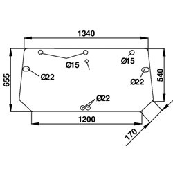 134671024 Szyba Case tylna górna Kramp 3660980030939