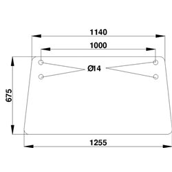 1284629C3 Szyba Case tylna górna Kramp 3660980017091