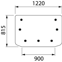 092342730 Szyba Deutz Fahr tylna górna Kramp 3660980008365