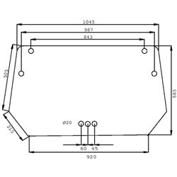 04340309 Szyba Deutz Fahr tylna górna Kramp 3660980005319