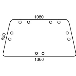 04307803 Szyba Deutz Fahr przednia tylna Kramp 3660980005258