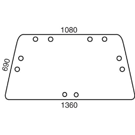 04307803 Szyba Deutz Fahr przednia tylna Kramp 3660980005258