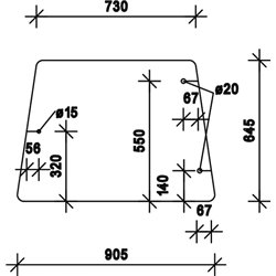 04363399 Szyba Deutz Fahr boczna Kramp 3660980005838