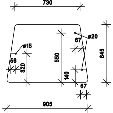 04363399 Szyba Deutz Fahr boczna Kramp 3660980005838