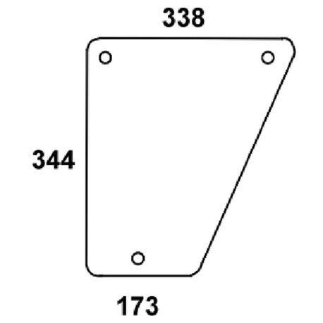 L57280 Szyba John Deere przednia dolna lewa, prawa, Kramp 3660980006569