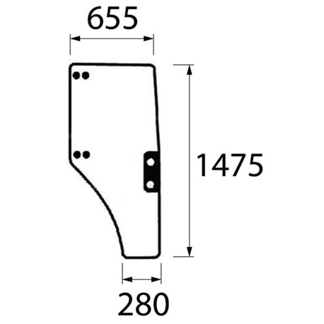 ER047313 Szyba John Deere drzwi Kramp 8719774671591