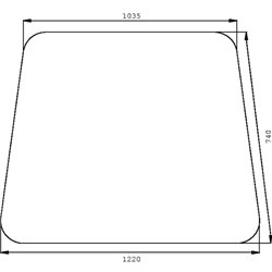 K262895 Szyba Case przednia CNH 2200-K262895