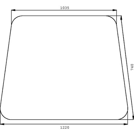 K262895 Szyba Case przednia CNH 2200-K262895