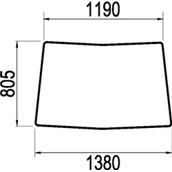 L112972 Szyba John Deere przednia Kramp 3660980059114