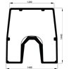 L173349 Szyba John Deere przednia Unbranded 3660980107990