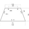 L78726 Szyba John Deere przednia, regulowana, Kramp 8716106780280
