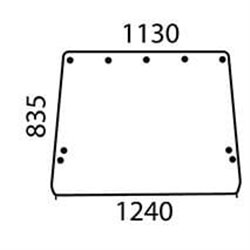 R50758 Szyba John Deere tylna