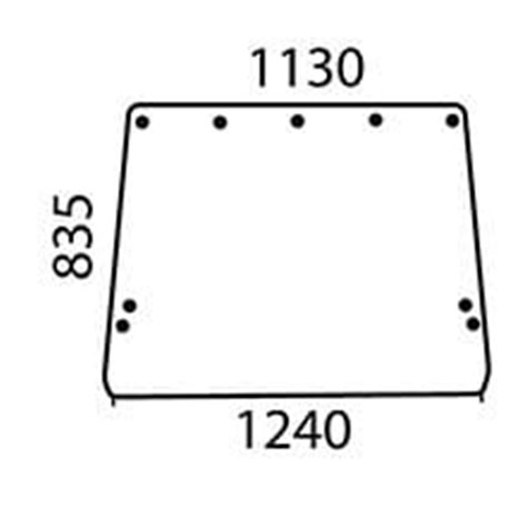 R50758 Szyba John Deere tylna