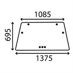 04363390 Szyba Deutz Fahr przednia tylna Kramp 8719593718835