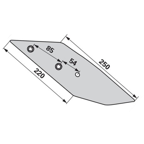 Lemken 3364054 Dłuto lemiesza prawe C2S