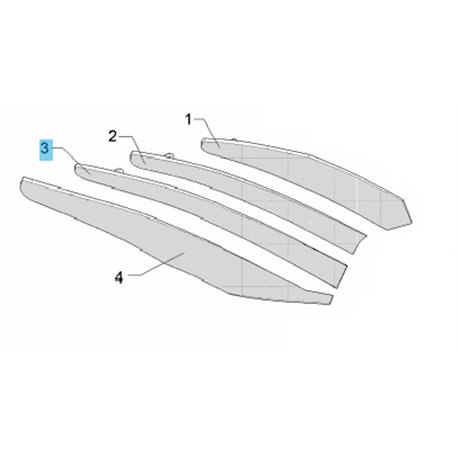 Lemken 3440442 Listwa odkładni 3 DMCS40 prawa tworzywo sztuczne DuraMaxx