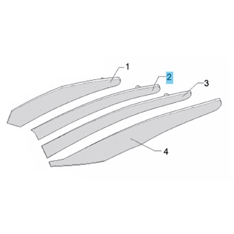 Lemken 3440433 Listwa odkładni 2 DMCS40 lewa tworzywo sztuczne DuraMaxx