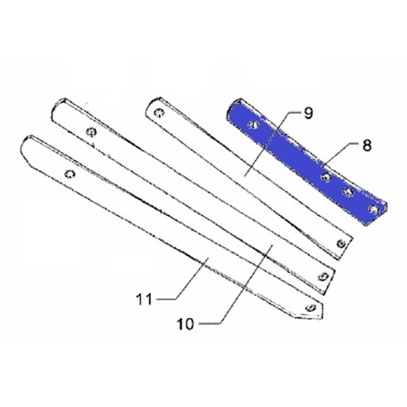 Lemken 3444110 Listwa odkładni 1 US30/35/40 prawa