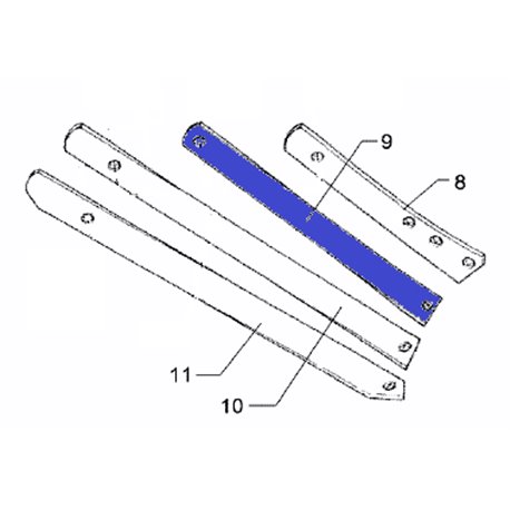 Lemken 3444120 Listwa odkładni 2 US35/40 prawa