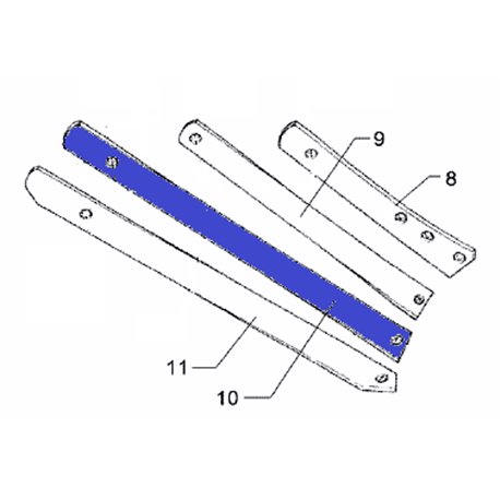 Lemken 3444130 Listwa odkładni 3 US35/40 prawa