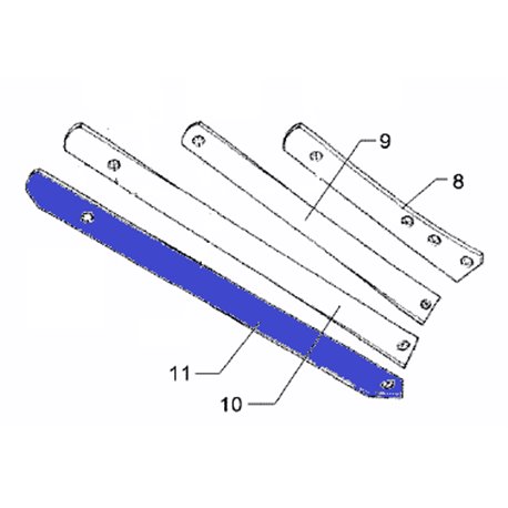 Lemken 3444134 Listwa odkładni 4 US35 prawa