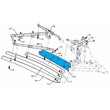 Lemken 34410060 Listwa odkładni 1 BS20/40/42 prawa od 15.08.2022