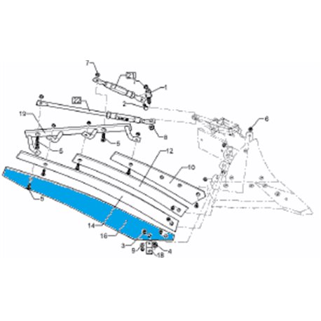 Lemken 34410068 Listwa odkładni 4 BS40/BS42 prawa od 15.08.2022r.