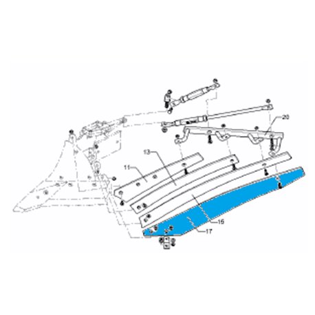 Lemken 34410069 Listwa odkładni 4 BS40/BS42 lewa od 15.08.2022