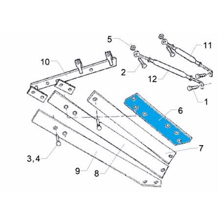 Odkładnica 2 TS46 RH 792 mm 3444226 Lemken 5071-3444216