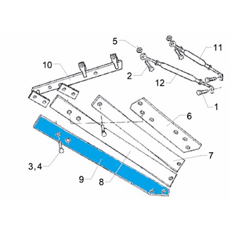 Mouldboard slat 4 TS46 993mm 3444246 Lemken 5071-3444246
