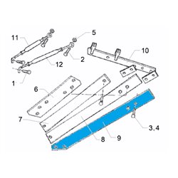 Mouldboard slat 4 TS46 993mm 3444247 Lemken 5071-3444247