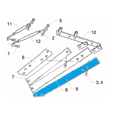 Mouldboard slat 4 TS46 993mm 3444247 Lemken 5071-3444247