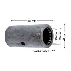Łącznik wału przedniego napędu 0.255.2617.0/10