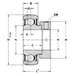 Wkład łożyska GRAE40NPPBFA106 INA/FAG 4012802788662