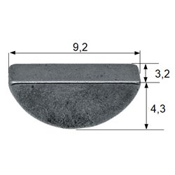Wpust czółenkowy calowy 3,2x4,3x9,2 - 1/8"x3/8"
