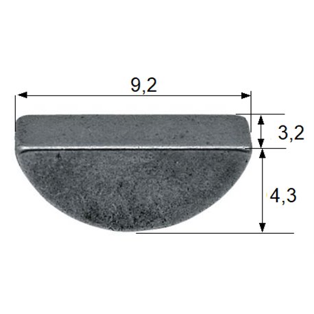 Wpust czółenkowy calowy 3,2x4,3x9,2 - 1/8"x3/8"