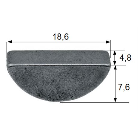 Wpust czółenkowy calowy 4,8x7,6x18,6 - 3/16"x3/4"