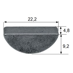 Wpust czółenkowy calowy 4,8x9,2x22,2 - 3/16"x7/8"