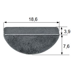 Wpust czółenkowy calowy 3,9x7,6x18,6 - 5/32" x 3/4"