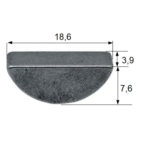 Wpust czółenkowy calowy 3,9x7,6x18,6 - 5/32" x 3/4"