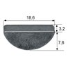 Wpust czółenkowy calowy 3,2x7,6x18,6 - 1/8" x 3/4"