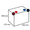 Akumulator 12V 125Ah 349x175x290 L+ Kramp
