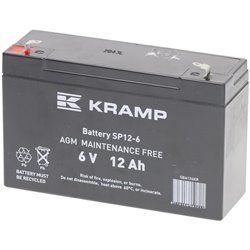 Akumulator 6V 12Ah 151x50x94 po przekątnej L+ Kramp