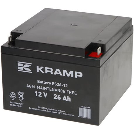 Akumulator 12V 24Ah 166x175x125 P+ Kramp