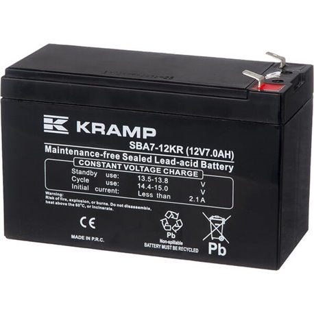 Akumulator 12V 7Ah 151x65x100 krótki bok L+ Kramp